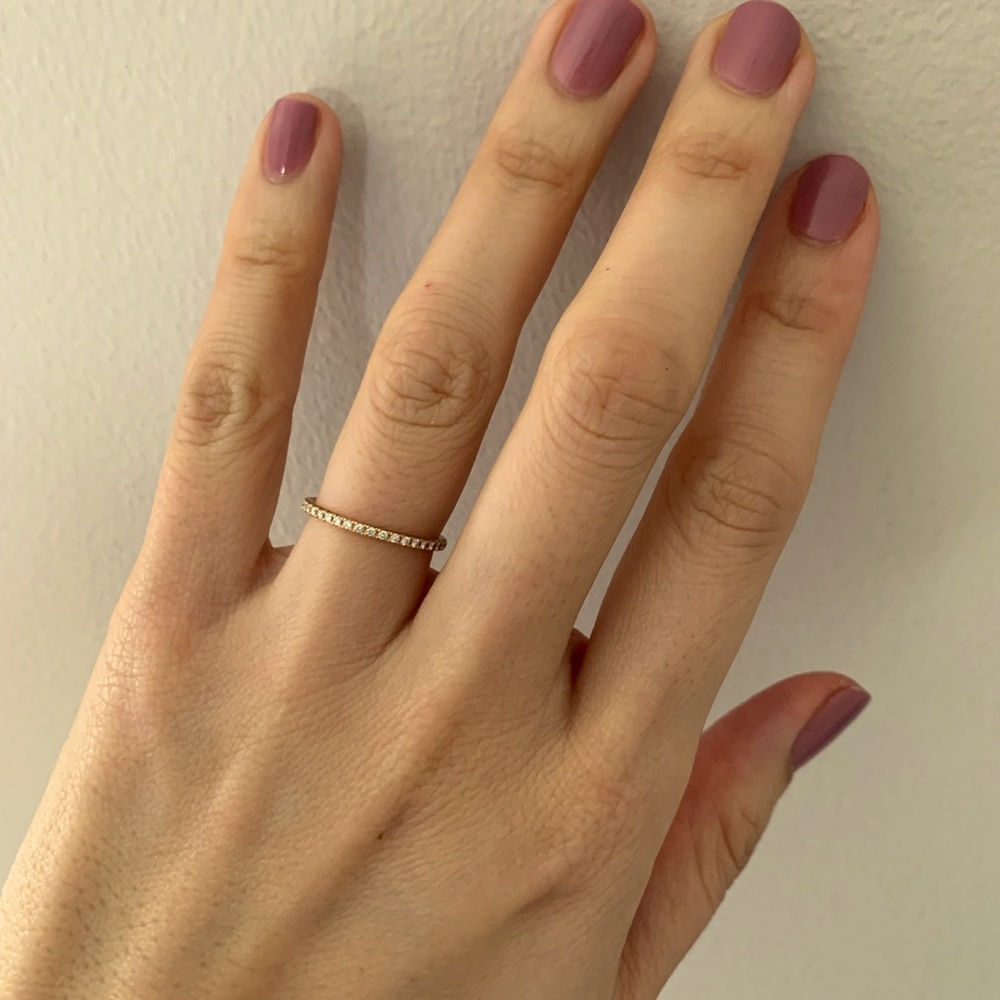 Tiffany Metro Eternity Ring 18k yg, size 5